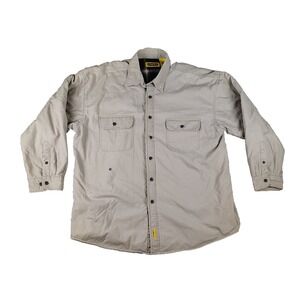 Stanley Lined Work Shirt Jacket XXL Flannel Fleece Plaid Interior Shacket **